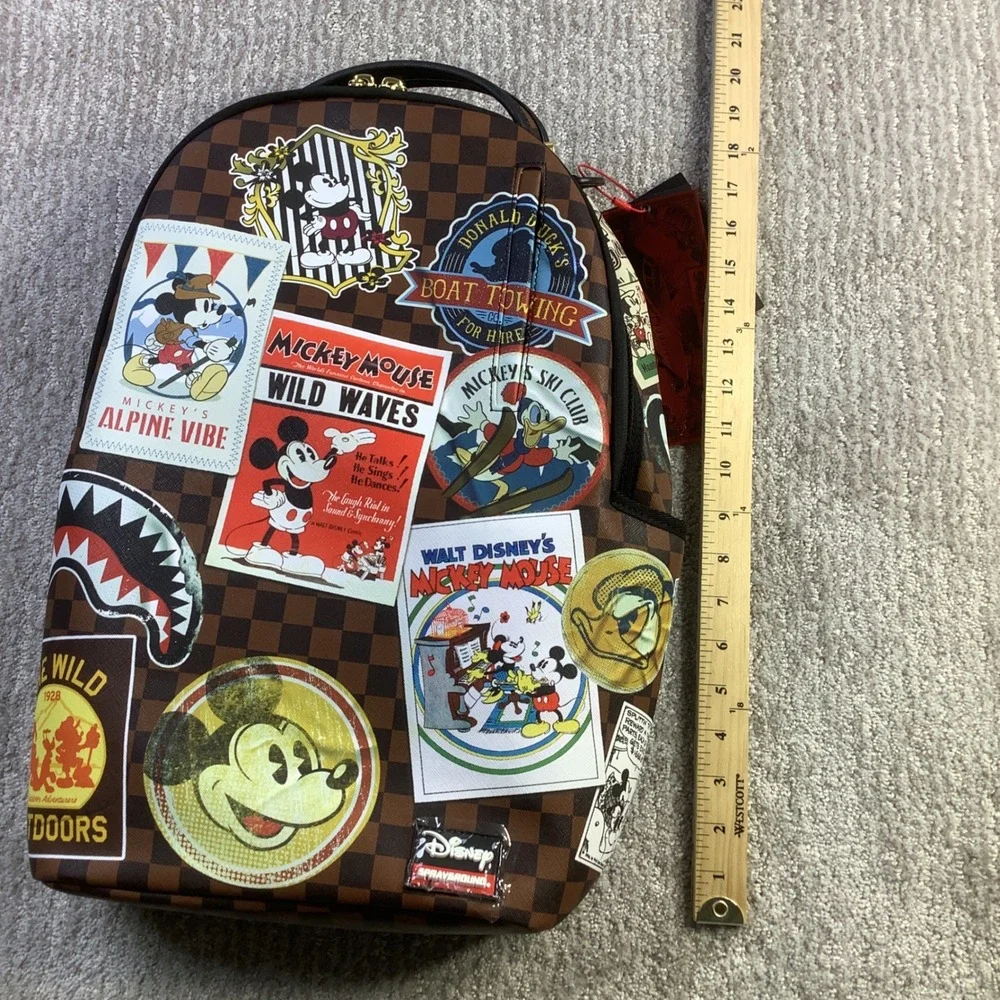 Sprayground x Disney Mickey Mouse Special Edition Checkered Backpack NWT
